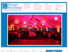 Tablet Screenshot of discountpartyrentals.com